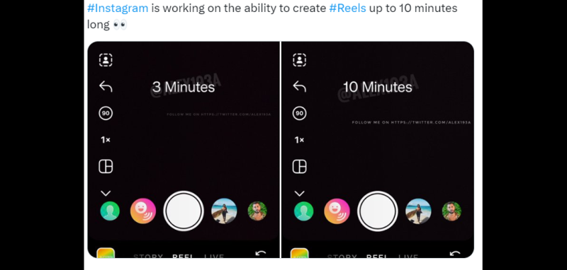 Instagram тестирует новый рекламный формат 10-минутных Reels